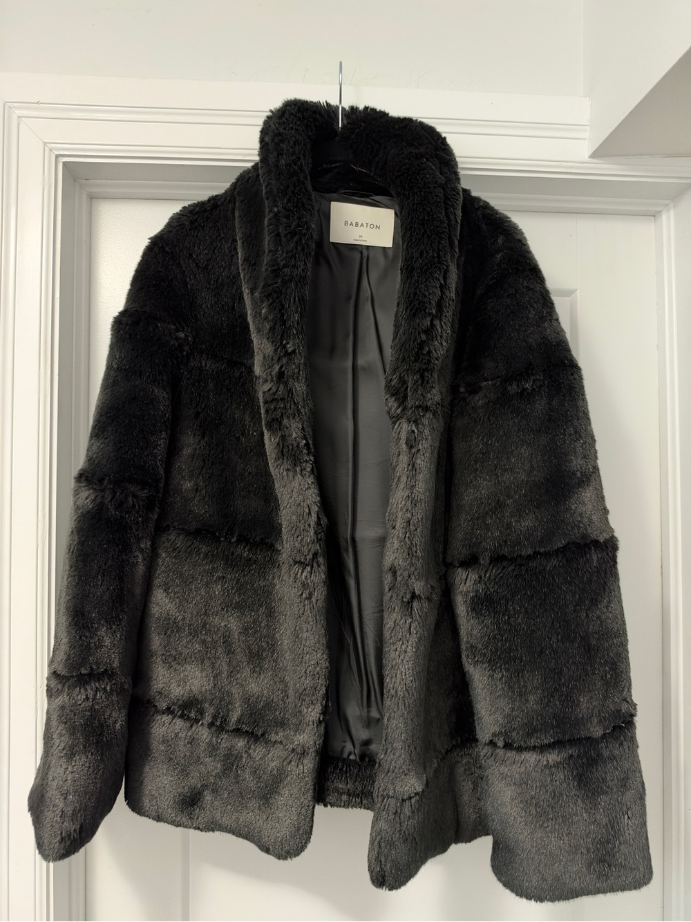 Babaton Faux Fur Black Jacket